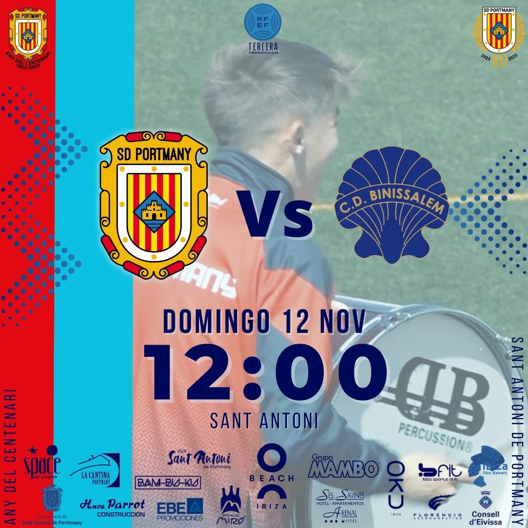 🔴🔵🩵𝗣𝗮𝗿𝘁𝗶𝗱𝗼 𝗱𝗲𝗹 𝟯𝗮 ▶️J10 🆚 @cd_binissalem 📆Domingo 12 de noviembre ⏱️12:00 🏟️Sant Antoni #somportmany #clubcentenario #weareibiza #vamosibiza