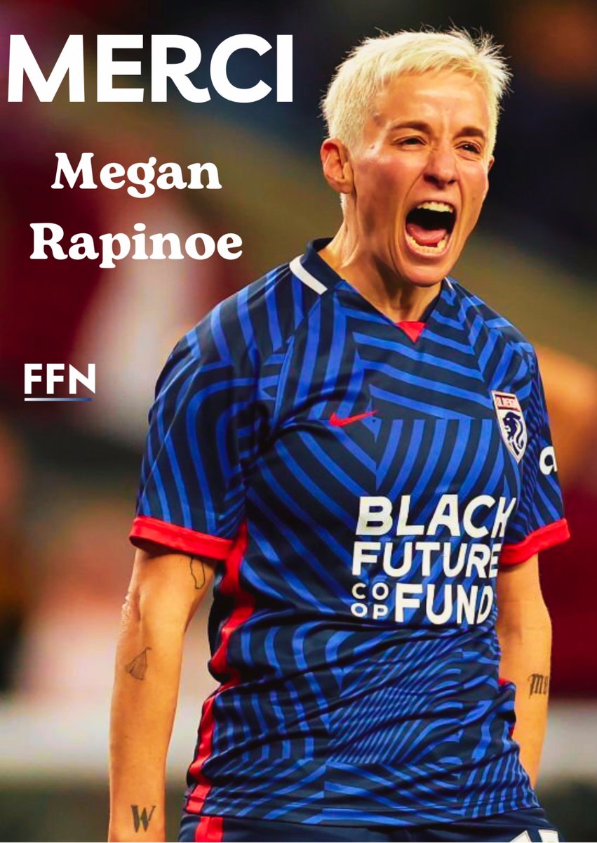 femmesfootnews's tweet image. MERCI n'est pas assez grand pour elle 👑🇺🇸

Merci pour tout ce que vous avez fait sur et en dehors du terrain Madame Megan Rapinoe 👑🇺🇸

Vous pouvez partir fière de tous les combats (sportifs et sociétaux) que vous avez mené et gagné 👏🇺🇸