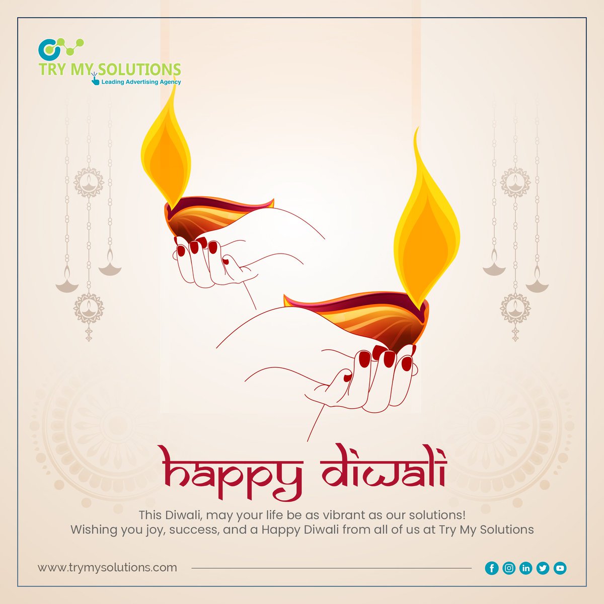 trymysolutions's tweet photo. May the diyas of Diwali bring enlightenment and the firecrackers ward off all negativity.
🙏🙏🙏🪔🪔🪔Shubh Deepawali! 🪔🪔🪔🙏🙏🙏

#SparklingAdsDiwali #digitalmarketing #TryMySolutions #FestivalOfLights #DiwaliGlowCampaign #IlluminateSuccess https://t.co/GyHUEcg8XL