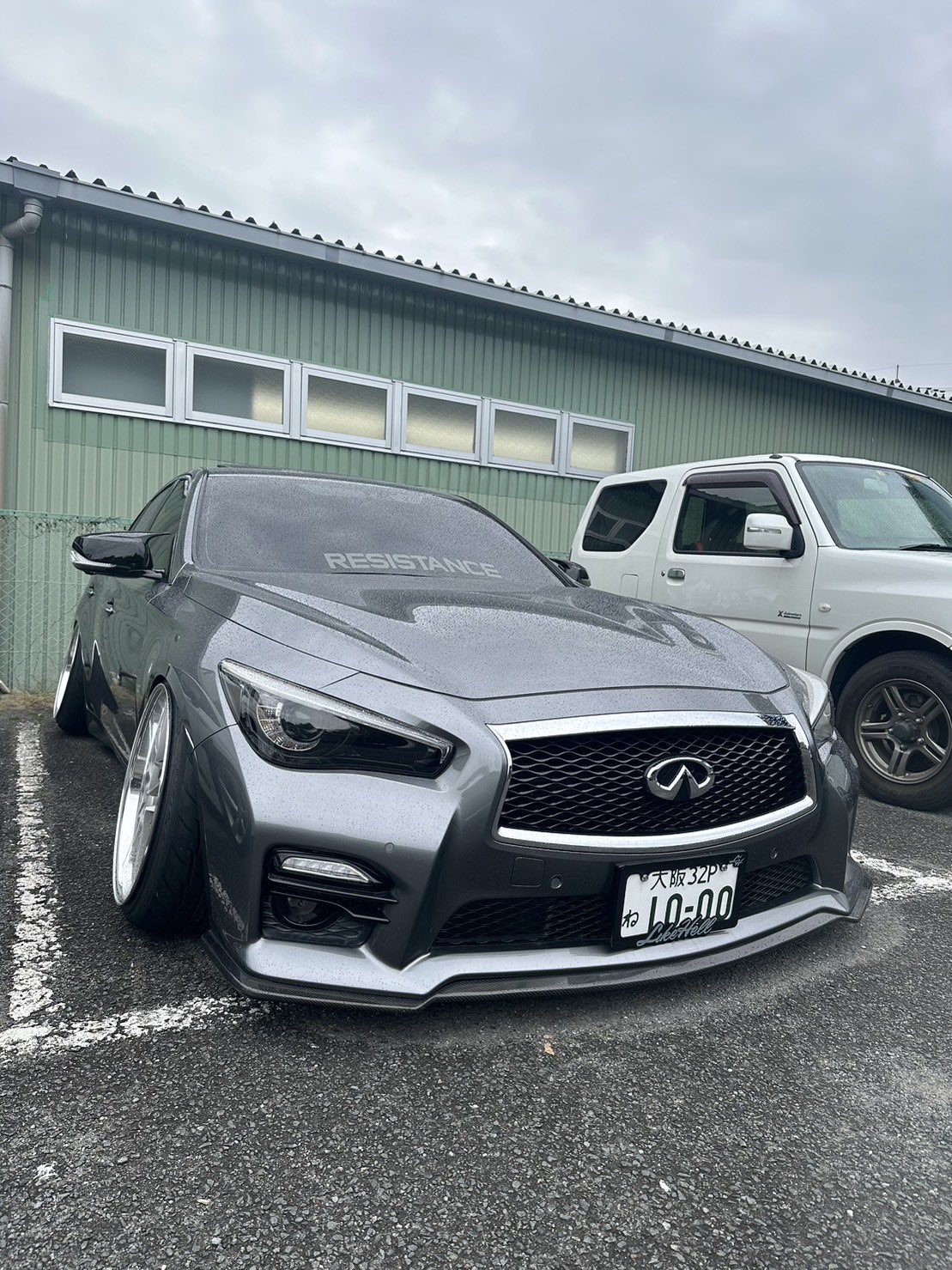 V37 スカイライン 白LED インナー艶ブラック シーケンシャル ブラスト