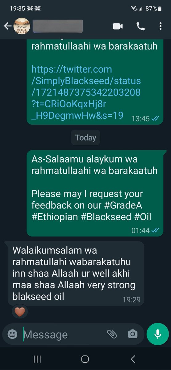 SimplyBlackseed's tweet photo. Feedback on our #GradeA #Ethiopian #Blackseed #Oil 🍶 https://t.co/neZuW97j6X