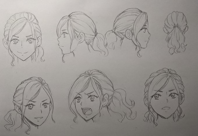 次のマンガのヒロイン(スパルタ女教師)のキャラデザ模索中。 