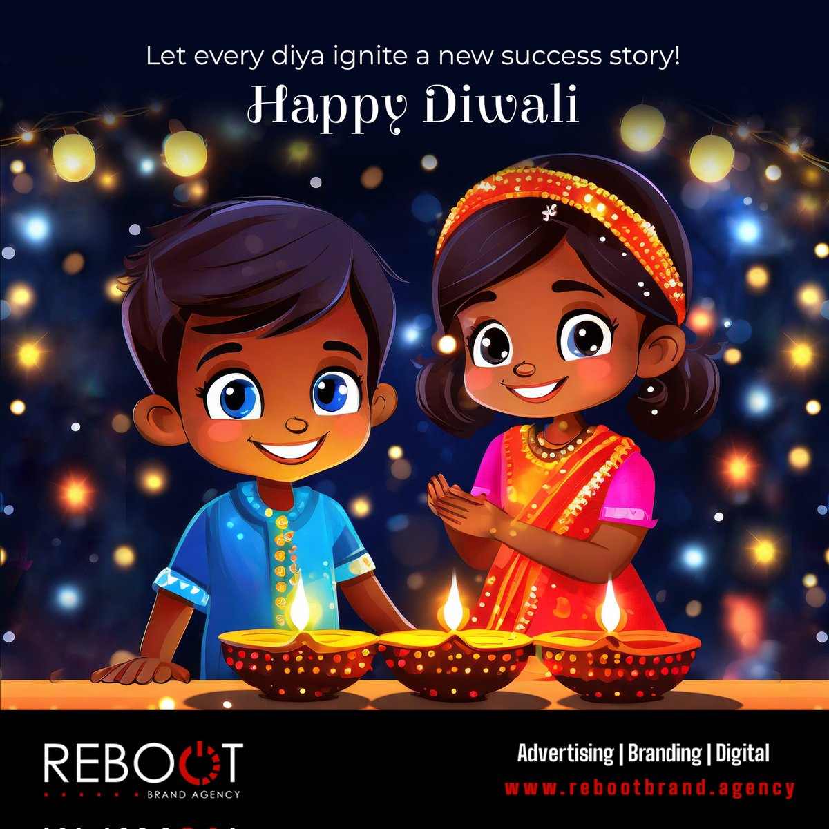Rebootbrand's tweet photo. With the utmost 'AI-ffection' in our hearts, we wish you all a bright and prosperous Diwali.

#HappyDiwali
#AIWaliDiwali
#RebootBrandAgency
#Advertising
#Branding
#Digital https://t.co/kkDhro5ESj