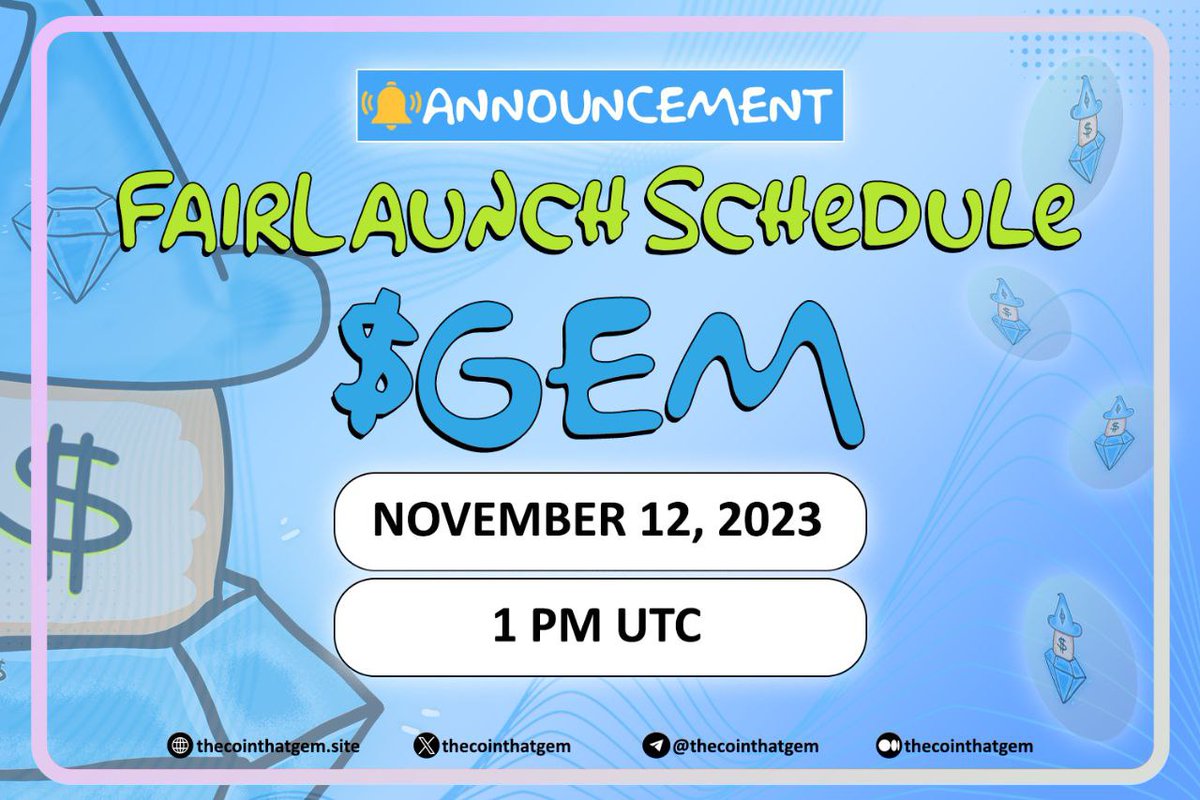 🚀 Exciting news, GEMS community! 🌟 The highly anticipated launch is TODAY at 1 PM UTC! 🕐💎 Our team has worked tirelessly for a flawless experience. Thanks for your patience and support! 🌐 Let the countdown begin! ⏰🚀 #TheCoinThatGem #cryptocurrency #Ethereum