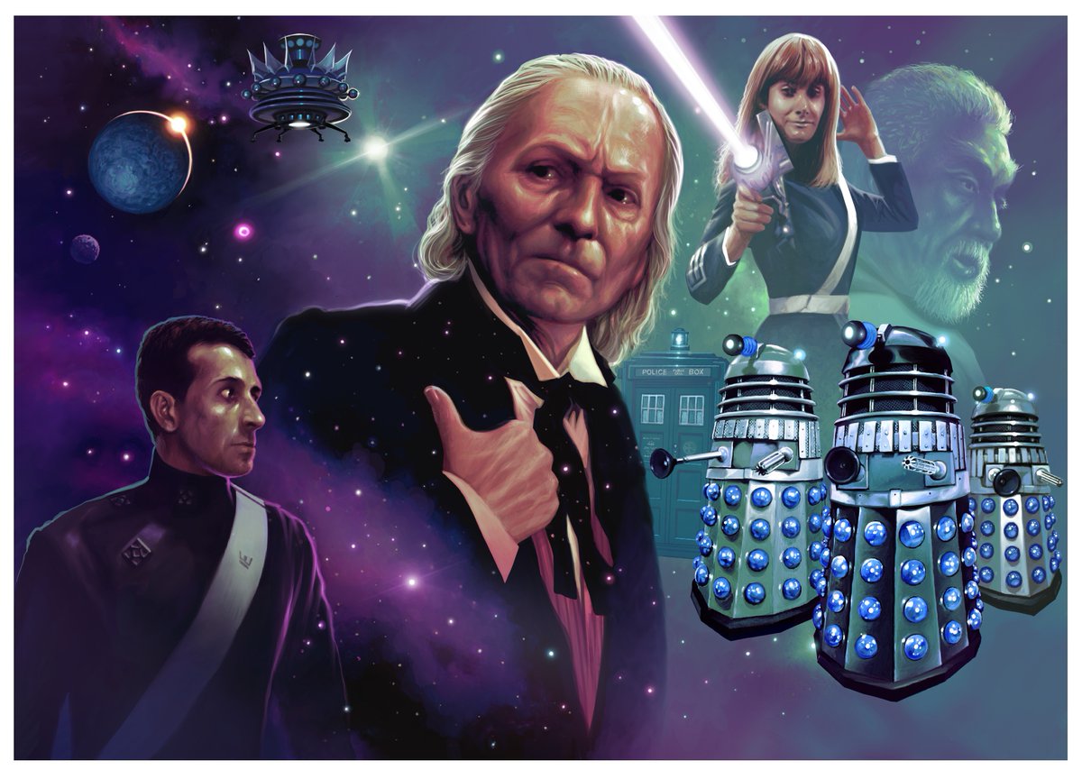 On the 13th of November 1965 The Daleks' Masterplan began its epic run. #DrWho #DoctorWho60 #WilliamHartnell #Daleks #TARDIS Drawn on iPad.