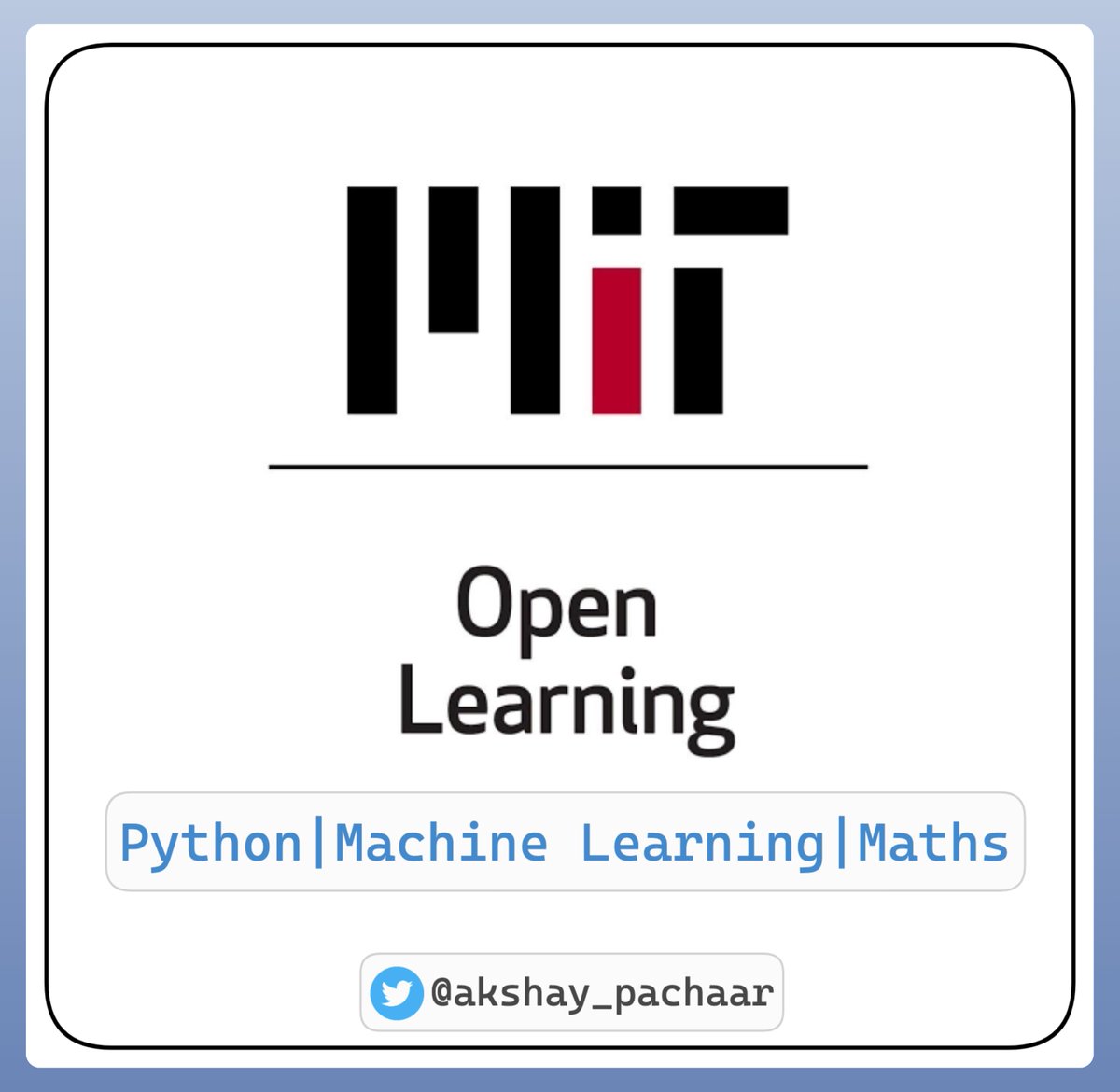 akshay_pachaar's tweet image. MIT offers free courses in following areas:

- Python
- Machine Learning
- Deep Learning
- Probability &amp;amp; Statistics
- Linear Algebra

A comprehensive curriculum where you get to learn from the best!

Read more...👇