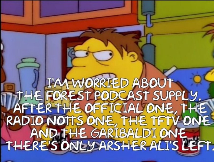 chrishforest44's tweet photo. @dalesilvermat3 @SimpsonsNffc How does it feel to be the sanest accounts on #NFFC timeline?
#Podcastgate https://t.co/fyPolhe2N7