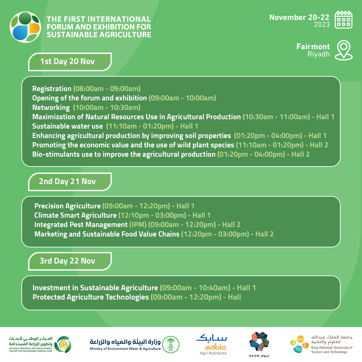 EstidamahSA's tweet photo. 🌿 Exciting sessions await at #IFESA 2023 ! Join us for enlightening discussions on sustainable agriculture, innovation, and collaboration. Let's cultivate a greener future together! 🌍🚜
Sign up now! https://t.co/7SXQ537P3y
@MEWA_KSA
@NEOM
@SABIC https://t.co/UPZwCVXZ39