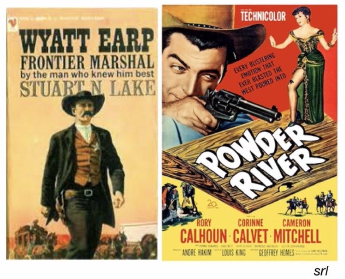 SaveRedlandLibr's tweet photo. 12:25pm TODAY on @TalkingPicsTV  

The 1953 #Western film🎥 “Powder River” directed by #LouisKing from a screenplay by #DanielMainwaring &amp; story by #SamHellman

Based on #StuartNLake’s 1931 book 📖 “Wyatt Earp: Frontier Marshal”

🌟#RoryCalhoun #CorinneCalvet #CameronMitchell https://t.co/iO6VyhGdxc