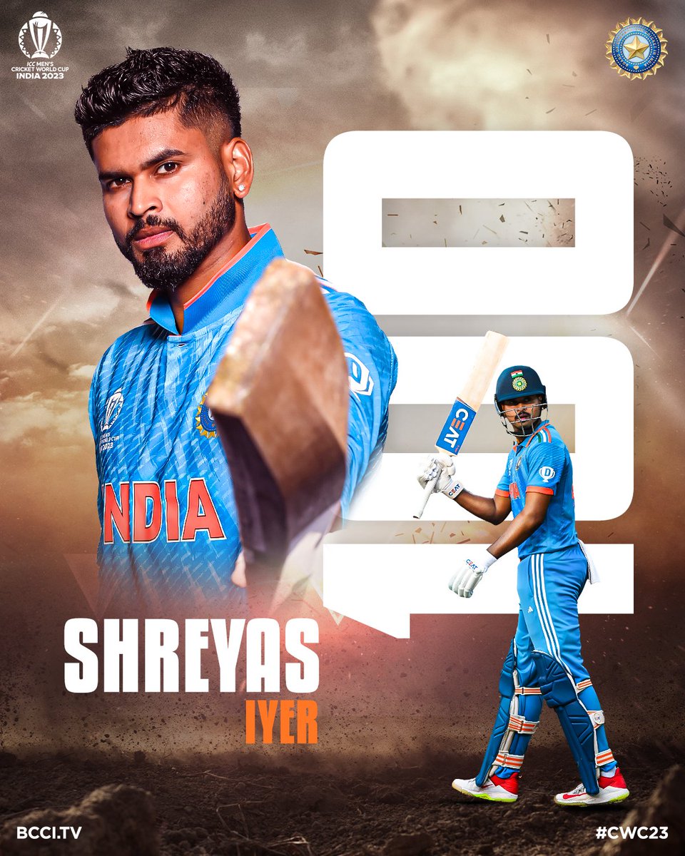 𝘾𝙀𝙉𝙏𝙐𝙍𝙔 for Shreyas Iyer in Bengaluru! 💯

A memorable maiden World Cup HUNDRED for him 👏👏

#TeamIndia | #CWC23 | #MenInBlue | #INDvNED