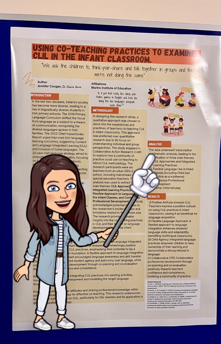 jencoogan's tweet photo. Bhí an oíche agam Dé hAoine @LiteracyIRL What a great opportunity to show off my masters research on CLIL and collaboration in the infant classroom 🇮🇪🇵🇱🇸🇰etc. Míle buíochas #laicon23 https://t.co/gYWu0jPjw0