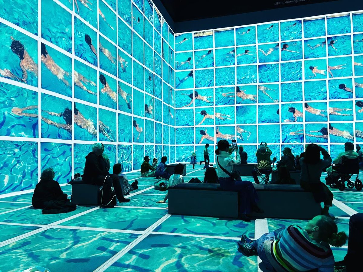 issywalker's tweet image. We went to see David Hockney’s Bigger &amp;amp; Closer (not smaller &amp;amp; further away) exhibition last week and it was incredible. Lots of artistic inspiration. Big recommend and worth a journey for - closes next month.

🏊‍♂️☀️🌳📷