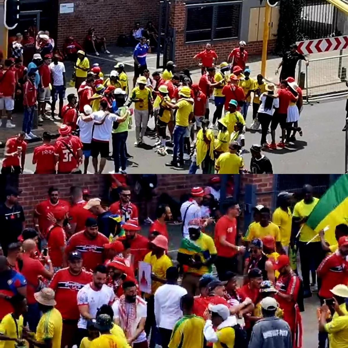 MickyJnr__'s tweet photo. All I see is United Africans who love football and just want to enjoy it. 🇿🇦❤️🇲🇦

#afl      
#Aflwithmicky 
#dimawydad 
#sundowns 
#aflfinals https://t.co/1QERoL0aOz
