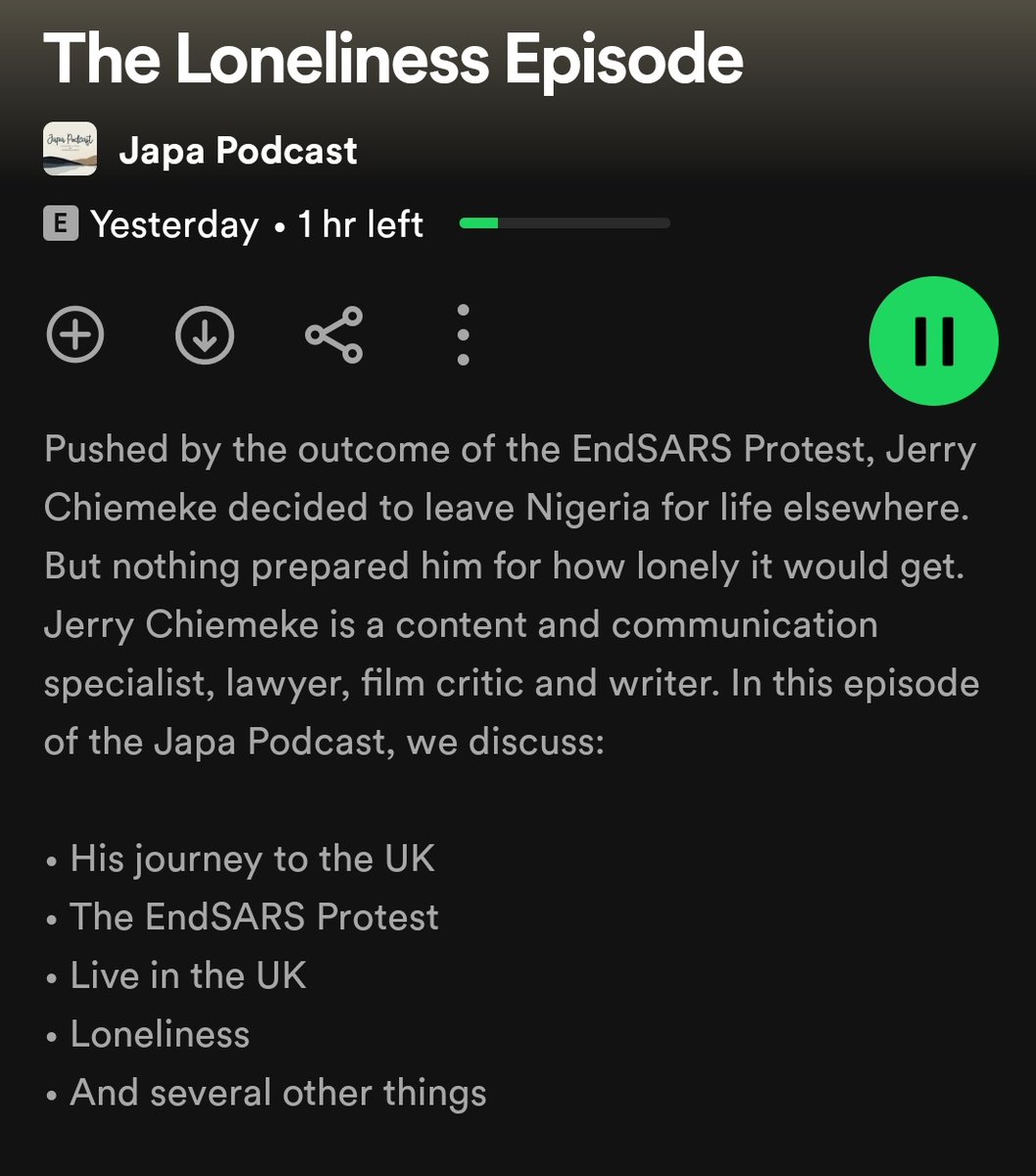 J_Chiemeke's tweet photo. Enjoyed recording this last night, &amp; now we're live.

On this episode of @VictorUgooNjoku's "Japa Podcast", I talk about life in the UK, #EndSARS, navigating loneliness + fragility,  being deliberate about building community, &amp; the Global Talent Visa.

https://t.co/FwsFROZG4L https://t.co/QlPwHN3YFZ