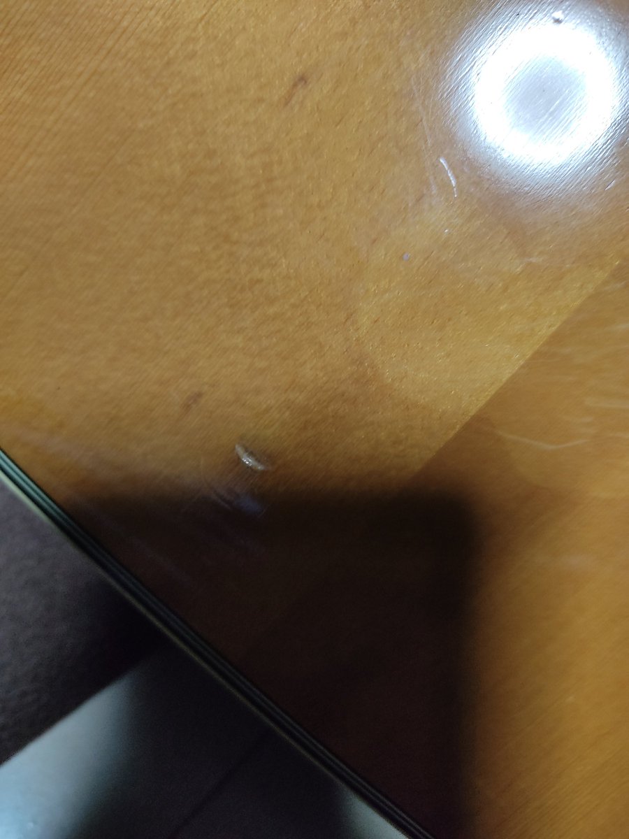 takeyan1192's tweet photo. メルカリで中古のYAMAHAのアコギ
FG−201を購入
状態　良　殆ど傷無し
で購入したが何でナットがG17辺りのボンドで寸法も合わさず素人交換されてるんだ💦グラグラで隙間空いてるし
それに打痕というかエグった傷多すぎ😭

#エレキギター #メルカリ #ギター #ギター初心者 #アコギ https://t.co/Bj3CTJlbkv