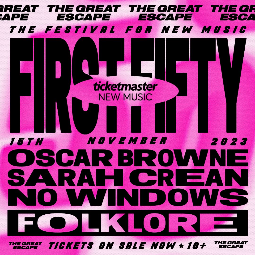 LiveNationUK's tweet photo. NEXT WEEK: @thegreatescape's FIRST FIFTY live launch will take over East London with unmissable performances from @friedbergmusic, @BIGSPECIAL_, @sarahcreanmusic &amp; many more 🔥

Snap up tickets while you can 👉 https://t.co/NgyI8QX7dp
 
#TheGreatEscape #TGE #FIRSTFIFTY https://t.co/HrfopjGf92