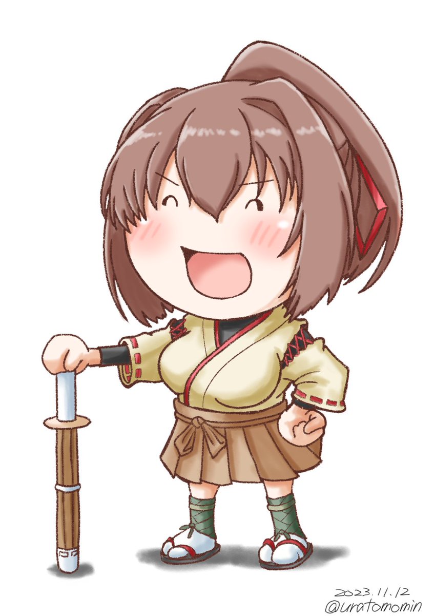 「寒い時は竹刀を振って温まろう!」

#艦これ版深夜の真剣お絵描き60分一本勝負
#艦これ版真剣お絵描き60分一本勝負_20231112
#伊勢 #艦これ #艦隊これくしょん 
#まんまる艦 