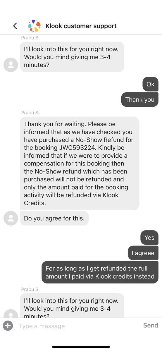 demicua's tweet photo. @KlookTravel #CustomerService #Scam2023 #Klook2023

Agent tries to twist the conversation by saying no refund promise was made. #KlookScam2023 #BadCustomerSupport https://t.co/ji0a3JvpCu