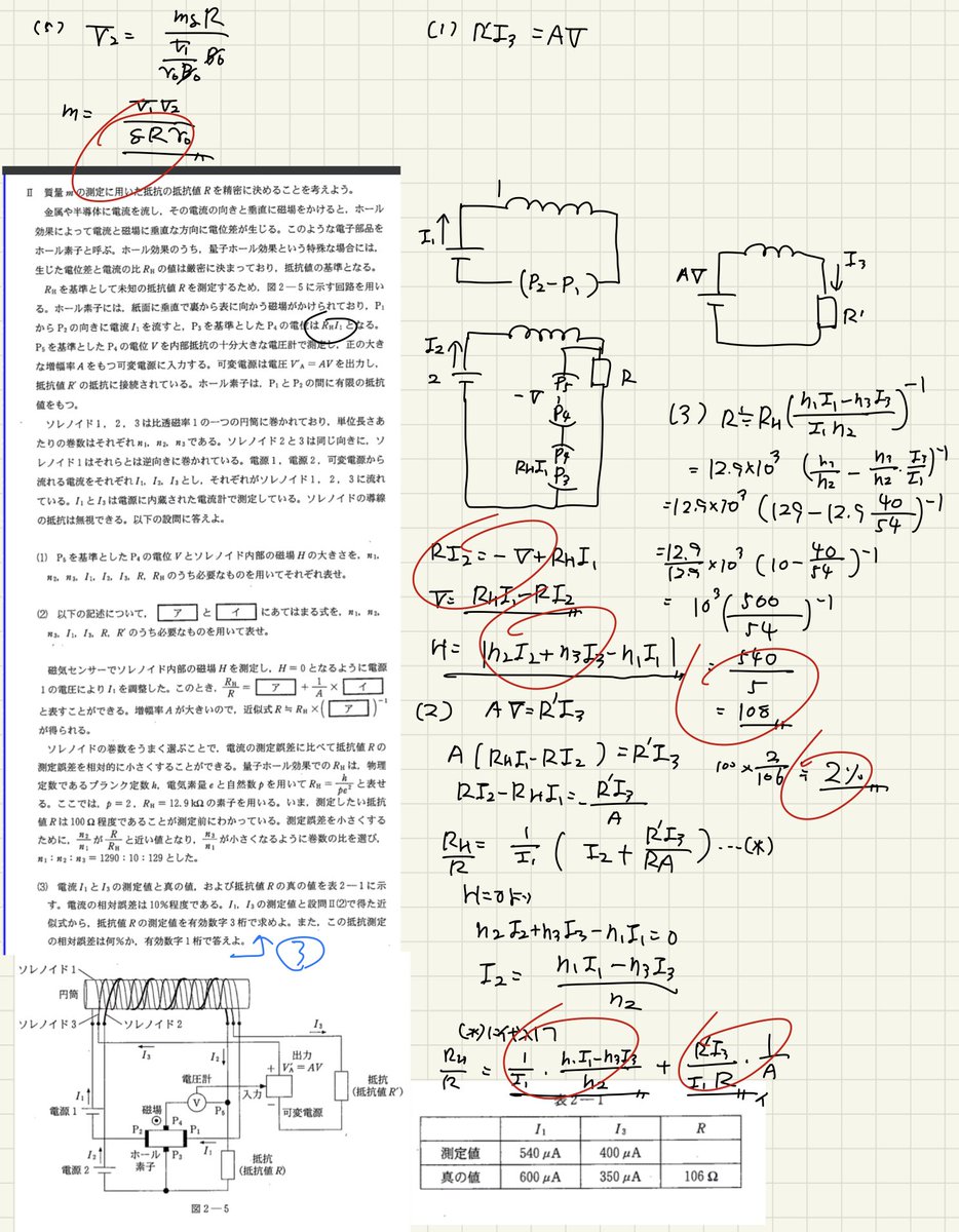 cRVmldG2foZGzRL's tweet photo. 2023東大物理大問2
きもい図で有名なアレです。なんとか完答できました。
くそ長い日本語と複雑な図に耐えて必要な情報を読み取る根気が大事だなと感じました。

思考過程も載せたので模範解答にはない、普通の受験生レベルの視点でこの問題を解いていくリアルな様子が参考になればと思います。 https://t.co/W6UUiQqEtL