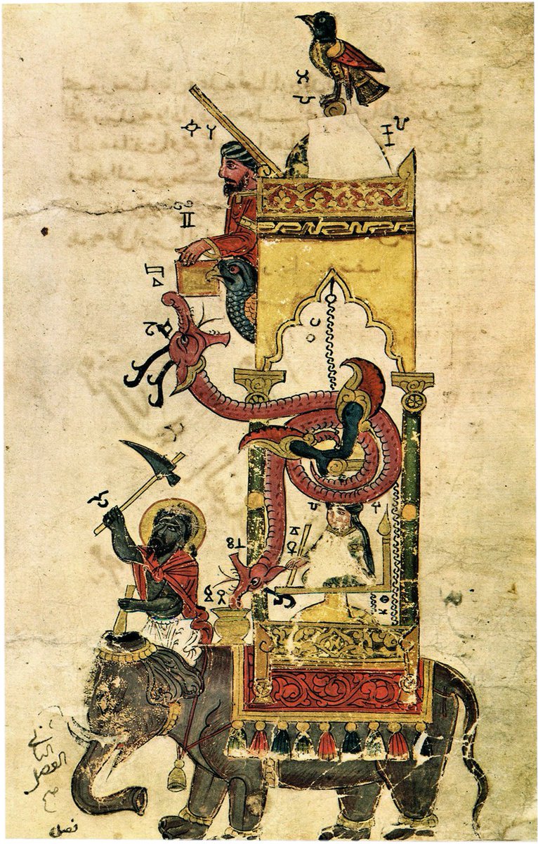 DailyIHF's tweet photo. Al-Jazari's 12th-century inventions included a programmable humanoid robot, predating modern robotics by centuries. His work laid unrecognized foundations for automation. #AlJazari #RoboticsOrigins https://t.co/BqZqbkYcRG