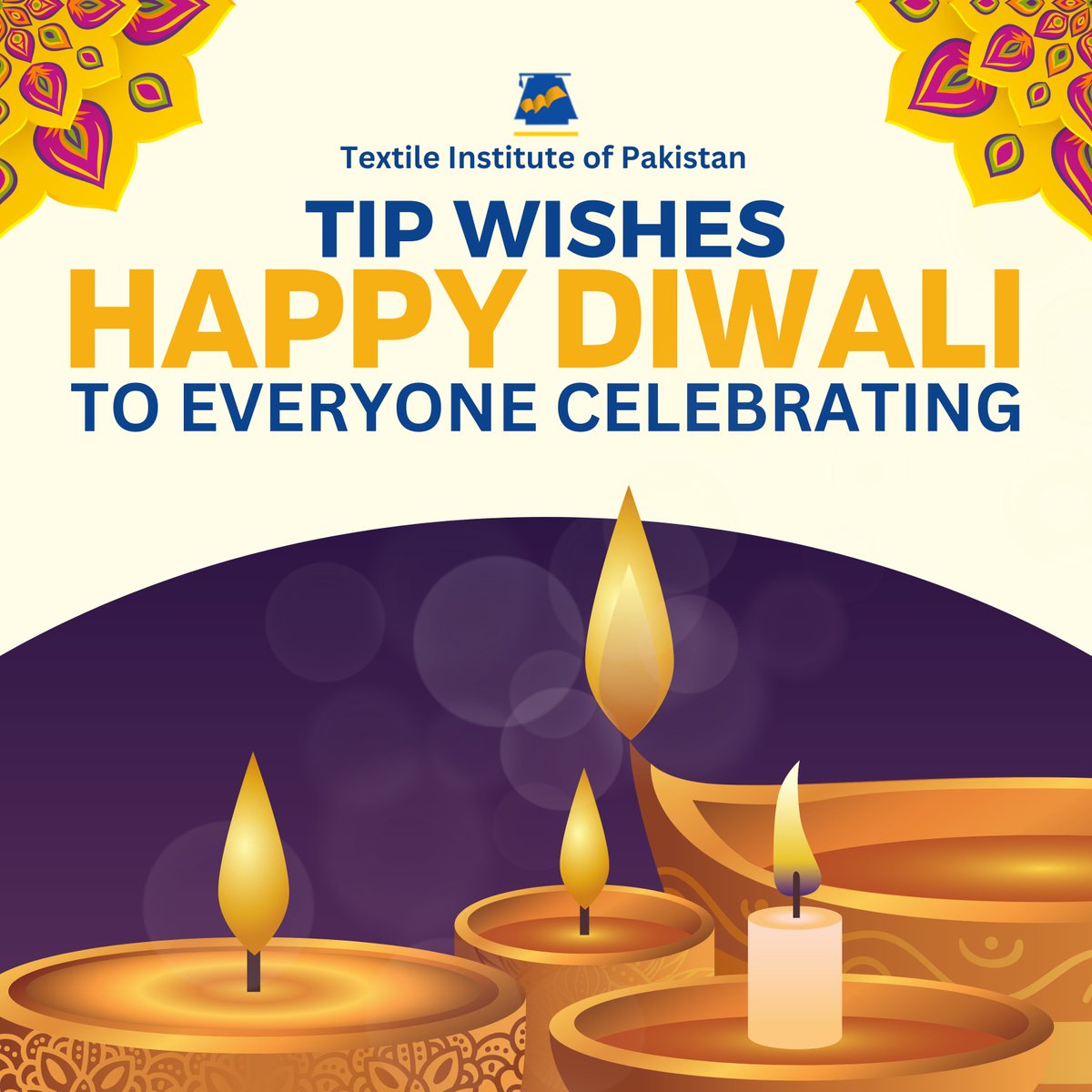 tip_edu_pk's tweet photo. Celebrating the Festival of Lights with love and light, courtesy of TIP - where creativity and culture unite! Happy Diwali from the Textile Institute of Pakistan!
#TIP #diwali #festival #HappyDiwali #textileinstituteofpakistan #culture https://t.co/ZvrfdfxP8F