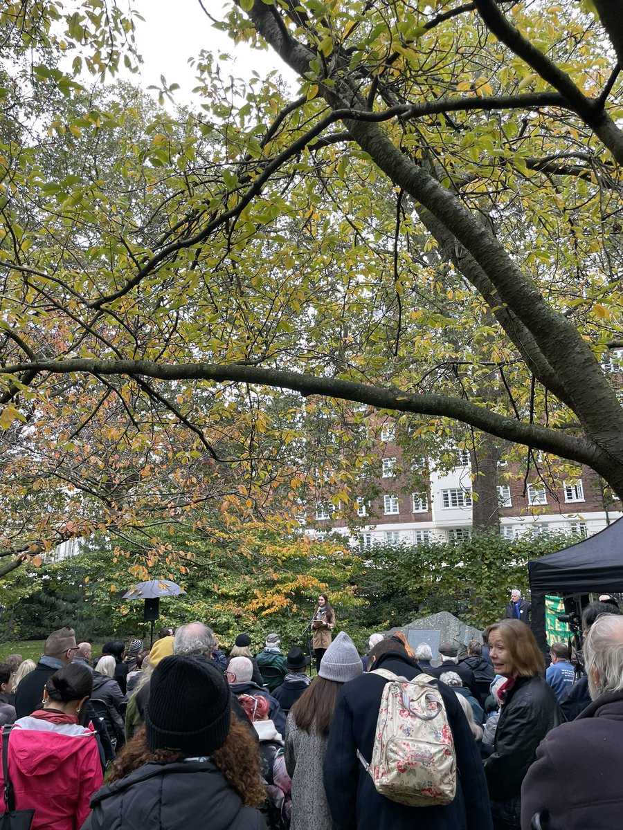 Today we are gathered at Tavistock Square, in London, to remember all victims of war, of all nationalities, and commit to building a more peaceful world. #RememberThemAll #whitepoppy