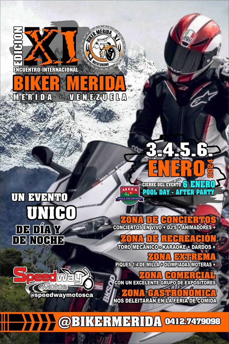 Aprovecha nuestra *PROMO* en la Primera Preventa hasta el 15 de noviembre !!🔥 a la *XI edición del Encuentro Internacional Biker Mérida.. 3.4 5.6. de enero 2024* !!   

La Primera Rumba MOTERA del Año ..     

+ información …  👇  wa.me/p/627745525228…
