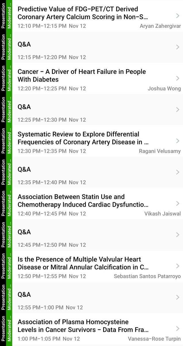 Excited to moderate this #CardioOnc digital poster session with @md_addison at #AHA23! 🚨Join us-12p, Area 2 Cancer🎗 & Cardiac Disease❤️-Prediction & Risk Mitigation - Coronary Calcium Scoring🥛 - HF & DM🍯 - Statins💊 - Radiation Survivors☢️ - Plasma homocysteine🩸 #CLCD