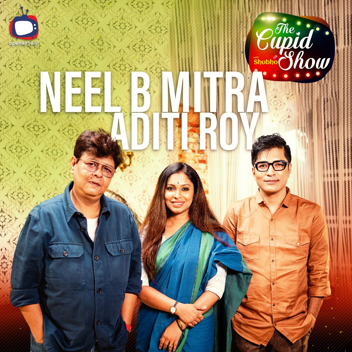 OpenAirTv_India's tweet photo. Love knows no boundaries! Get ready for an unconventional journey on the Cupid Show with our special guests, renowned publicist Neel B Mitra and acclaimed director Aditi Roy. 🌈 #LoveIsLove #CupidShow #openairtv #studio32f https://t.co/IPzlf7Z608