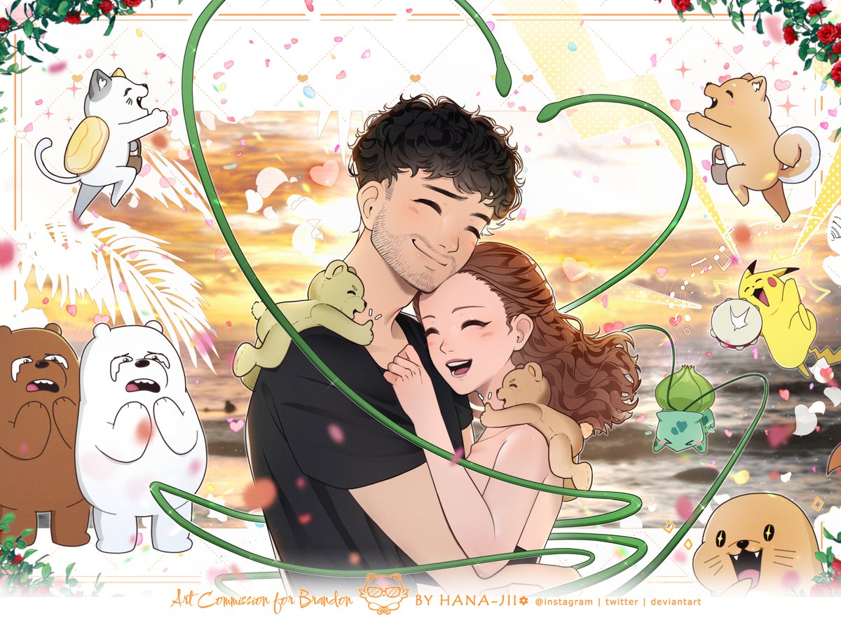 Couple Anniversary Illustration.
Commission for Brandon on dc. 

#AnniversaryArt #CommissionedArt #ClipStudioPaint #CuteCouple #WholesomeArt #RomanticIllustration  #DigitalArtwork #LoveArt #ArtistOnX #HairRendering   #SemiAnimeStyle #ArtCommunity #art #Creative #CoupleArt