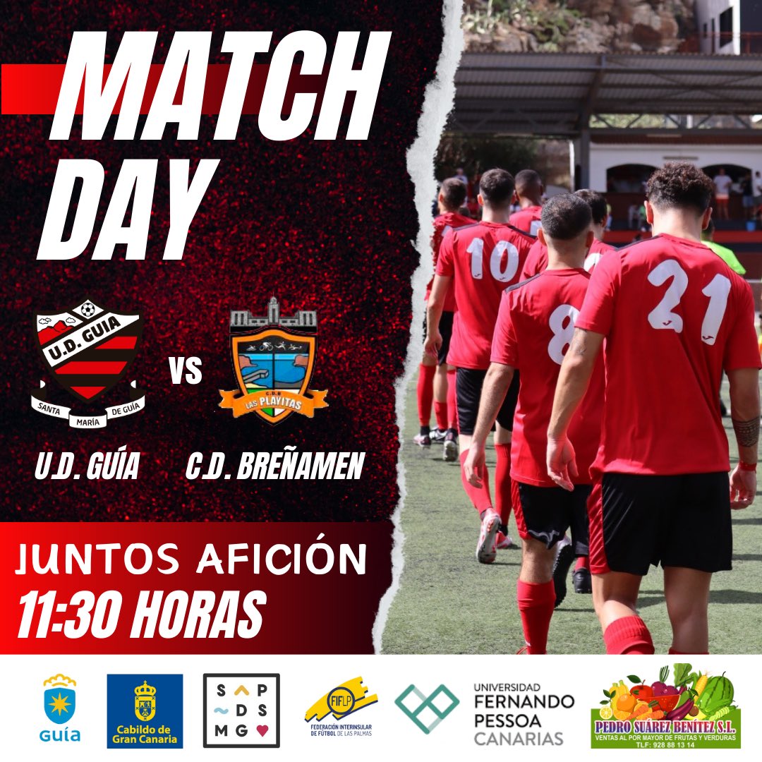 Día de partido ⚽️ 

El Regional Preferente juega hoy un importante partido en casa frente al al C.D. Breñamen a partir de las 11:30 hs. Los nuestros buscarán lograr los tres puntos para escalar puestos en la clasificación 💪🏽