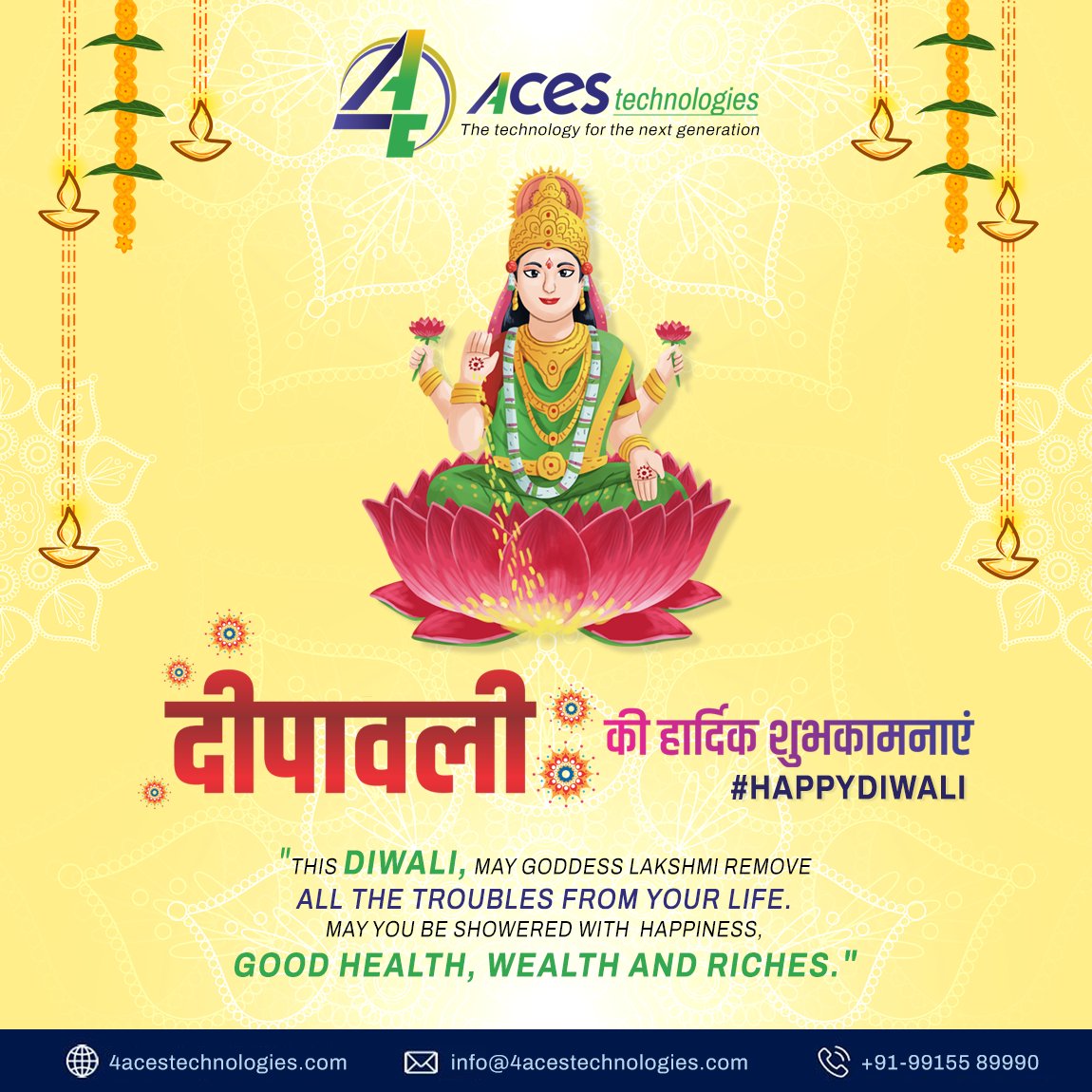 4acestech's tweet photo. On this Diwali, I pray to Lakshmi to bless you with wealth, health, and happiness. May you and your family enjoy this festive season with peace and joy.
🪔💥✨🌟🪔 Happy Diwali! 🪔💥✨🌟🪔

#HappyDiwali #DiwaliWith4Aces #4acestechnologies #vijayadashami #webdesign #web https://t.co/IWFKM72j4X