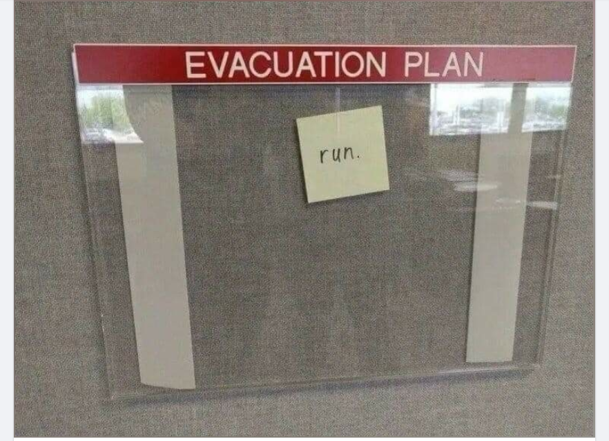 Uusi evakuointisuunnitelma on valmistunut!  🧐