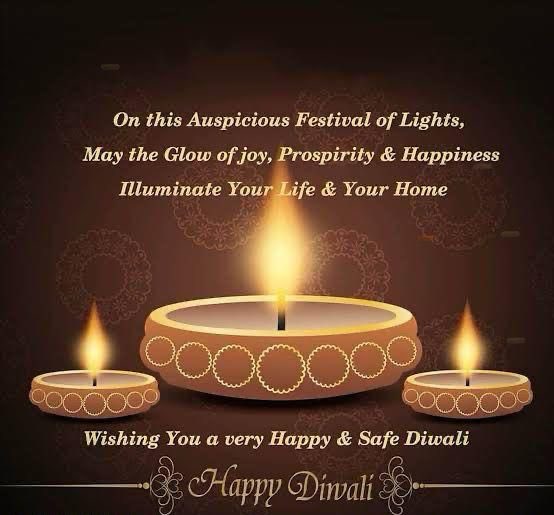 Wishing everyone a joyous and illuminated Diwali! May the festival of lights bring prosperity, happiness, and 
success to all. 

#HappyDiwali