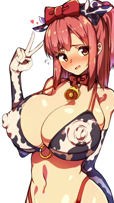 「い、いえーい❤オーナーさーん❤ほのかの🐄さんミルクのおっぱいがたくさん見える❤❤水着ですよー❤❤モー❤モー❤」 ほのかちゃんのおっぱいとこの水着すこなんだ☺ #DOAXVV #ブイブイ #ブイブイ6年目 #DOAXVV6周年 