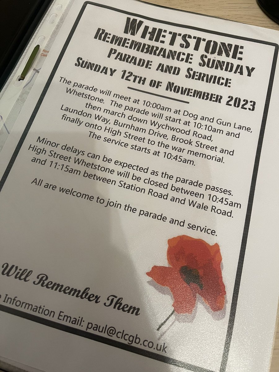 ben999responder's tweet photo. #Whetstone #RemembranceDayParade  @coopuk Dog &amp; Gun meeting at 10 AM. Road Closure signs checked ✅ PA system in progress ✅  Boots Polished, parade gloss ✅ Marshals briefed ✅ #Proud2Serve #Proud2Protect @BlabyDC Come &amp; join the parade as it goes through @clerk_parish Whetstone https://t.co/yd9N5x3DMA
