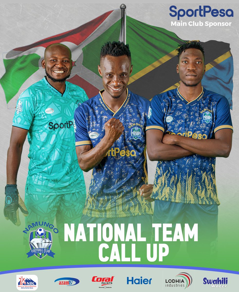 namungofcTz's tweet photo. #NationalTeamCallup🇹🇿🇧🇮
Wachezaji wetu walioitwa kwenye Timu za Taifa (Tanzania, Burundi) kwajili ya Michezo ya Kufuzu Kombe la Dunia 2026. #southernkillers
Abdulmalick Zacharia | 🇹🇿
Jonathan Nahimana | 🇧🇮
Derrick Mukombozi | 🇧🇮
#southernkillers #namungofc #wauajiwakusini https://t.co/5veAI9I6yM