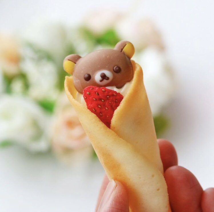 sweetxdessert's tweet image. Rilakkuma crepes by gude_risa