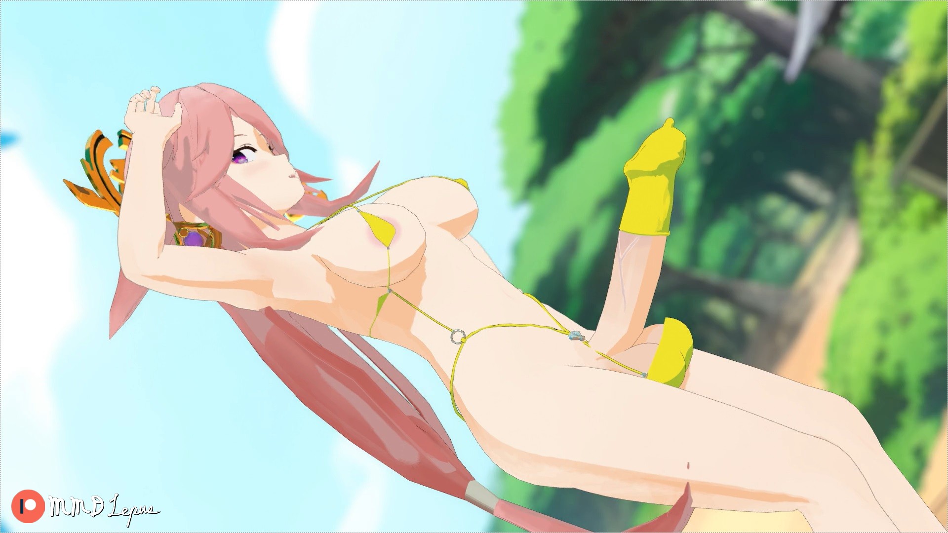 3 pic. Futanari Yae Miko ふたなり八重神子 #原神 #八重神子 #GenshinImpact #YaeMiko #hentai #exhibitionist #outdoor #beach #nsfw #futanari #ふたなり https://t.co/z1lR3F4bZd