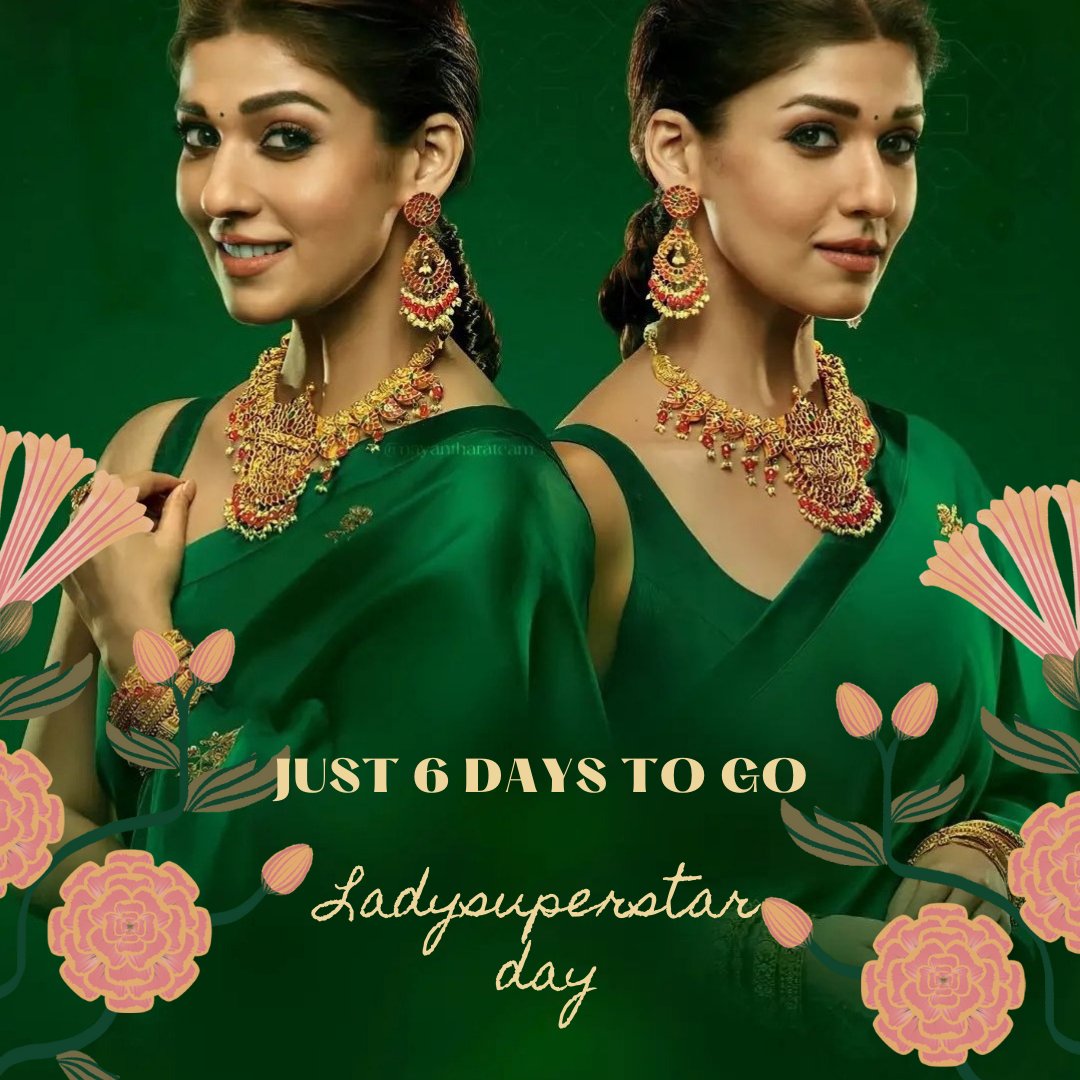 Just 6 days and Happy Diwali all ✨️

~ #LadySuperstar #Nayanthara #Annapoorani #TheTest ~