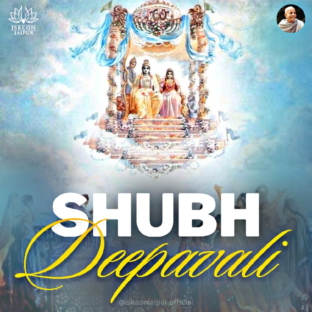 ISKCONjaipur's tweet photo. May you all attain full inner illumination!! May the personality enlighten your understanding! May you all attain the inexhaustible spiritual wealth of the Self.

Shubh Deepavali! 🪔

#Diwali #spiritualenlightenment https://t.co/iGsLlGJn5B