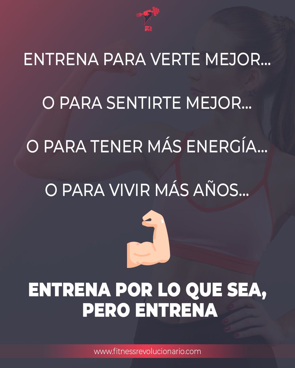 A todo el mundo le beneficia el ejercicio, pero no todo el mundo tiene las mismas motivaciones.

Además, muchas personas empiezan a entrenar para verse mejor, pero siguen entrenando porque se sienten mejor.

Sea por lo que sea, entrena.