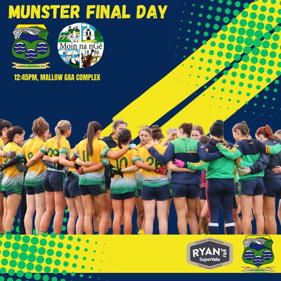glanmireladies's tweet photo. MUNSTER FINAL DAY. 
BOOOOMMMM. 🏐💛💚🏐
This  group have been fab all year, come to mallow in your colours and bring the noice. @MunsterLGFA finals are special occasions. #ShowYourSupport #Repersenting #GlanmireAbu @CorkLGFA @eastcorklgf #WorkingHard 🟡🟢 https://t.co/hIObvi9SPQ