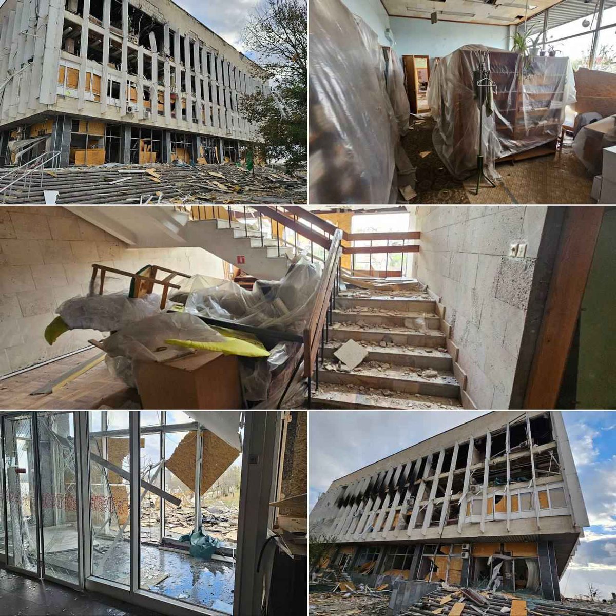 twolettersA's tweet photo. The library in Kherson destroyed by the russians.
#RussiaIsATerroristState https://t.co/h2XXfcZeMW