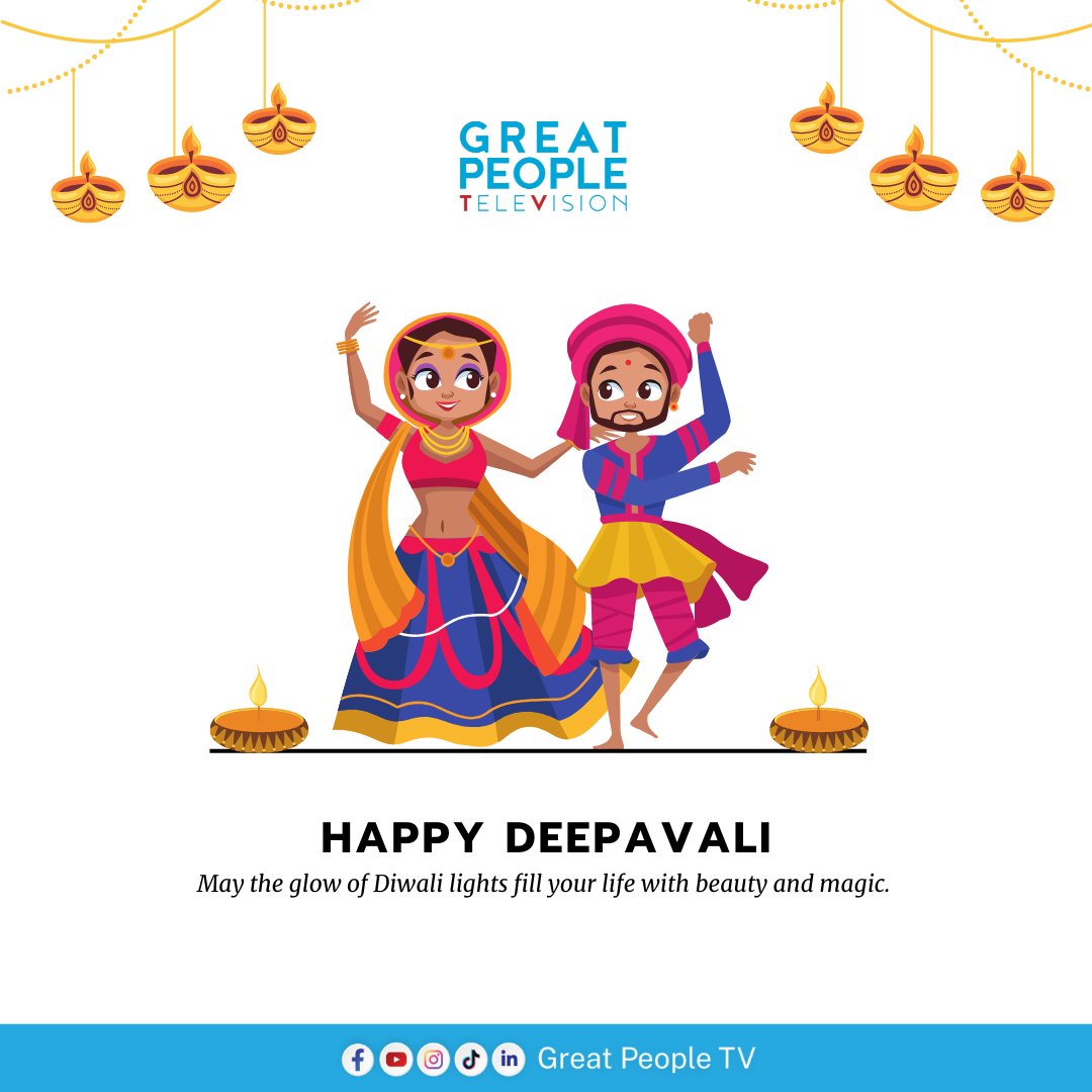 GreatPeopleTV's tweet photo. As you celebrate the victory of light over darkness, may you be surrounded by the warmth of loved ones and the blessings of the divine. Embrace the greatness within you and inspire others to do the same.

Happy Deepavali!
#GreatPeopleTV https://t.co/oR0hr7Z0r1
