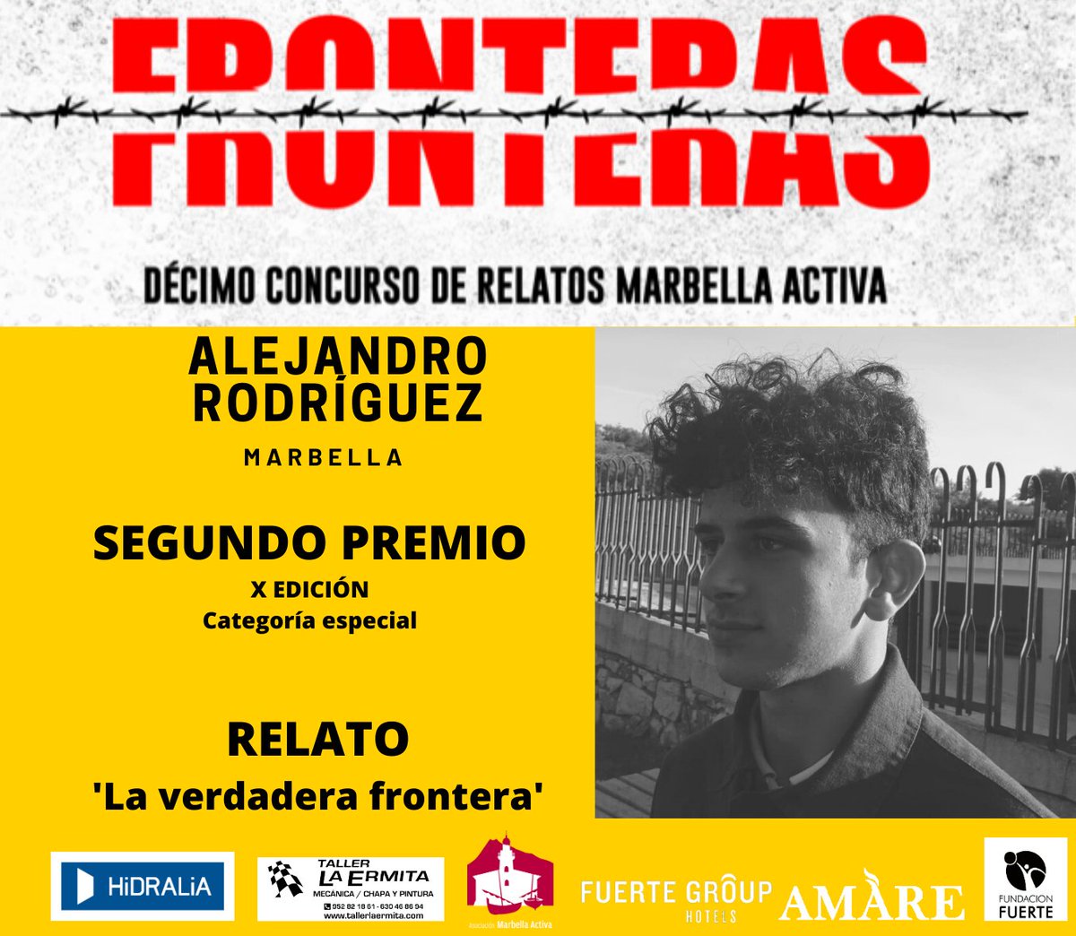 Compartimos el relato ‘𝐋𝐚 𝐯𝐞𝐫𝐝𝐚𝐝𝐞𝐫𝐚 𝐟𝐫𝐨𝐧𝐭𝐞𝐫𝐚’ de Alejandro Rodríguez que obtuvo el segundo premio de la X edición del concurso de relatos Marbella Activa en su categoría especial,  patrocinado por <a href="/InfoHidralia/">Hidralia</a>.

marbellaactiva.es/la-verdadera-f…