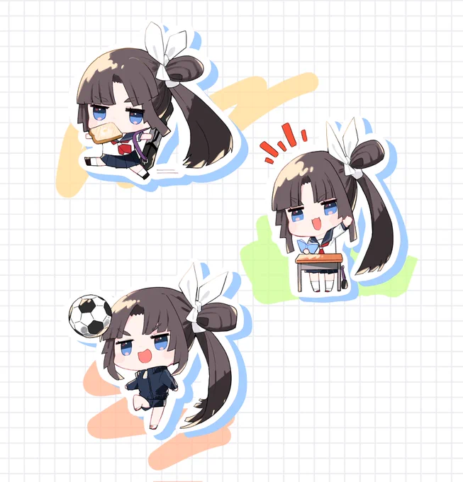 2年前に描いたセーラー服牛若丸。 
