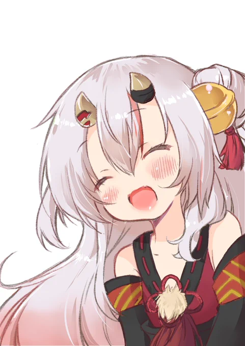 にこにこ笑顔のお嬢かわ余 #百鬼絵巻 