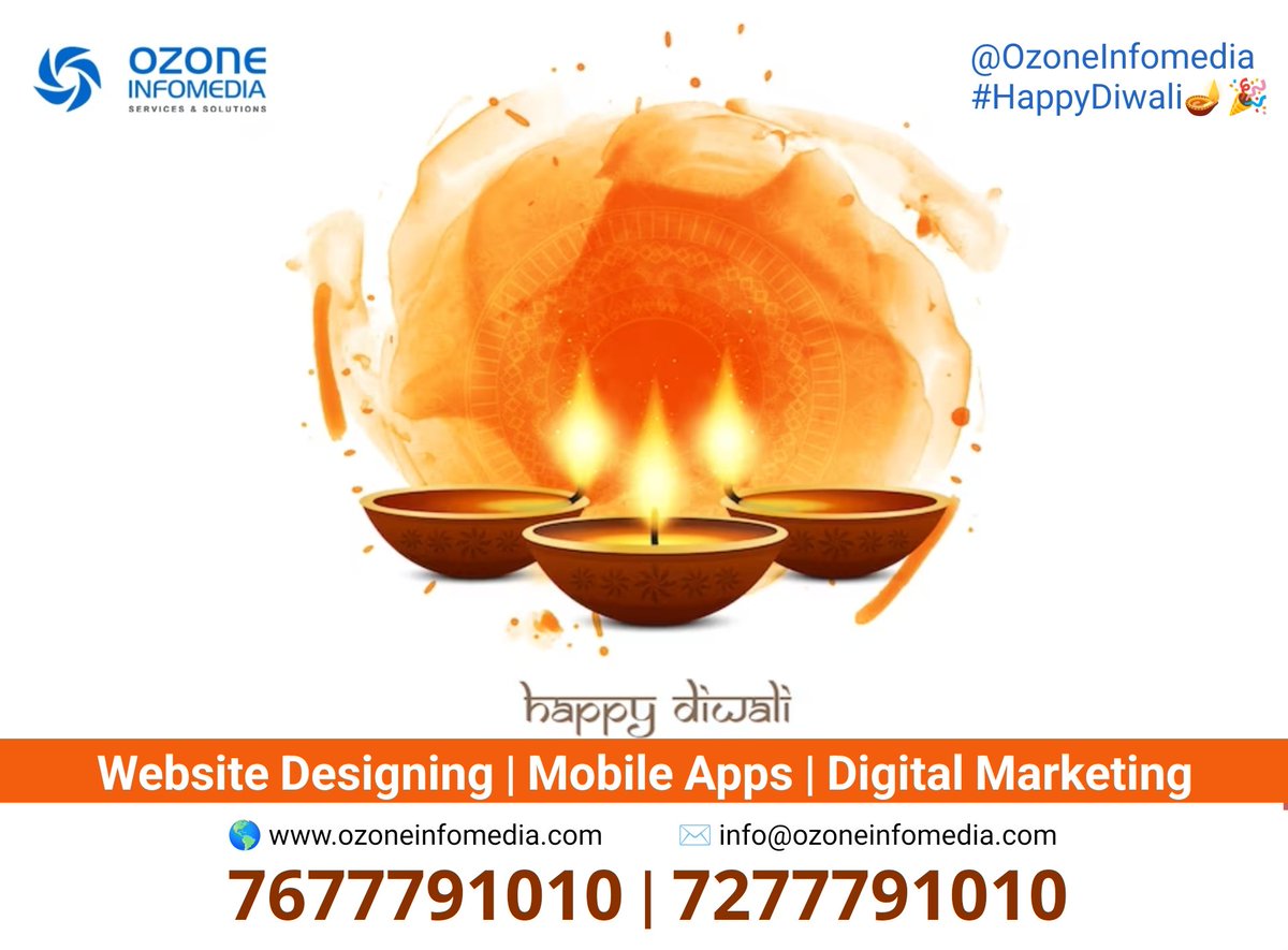 Ozoneinfomedia's tweet photo. Let's celebrate this festival with the shining of diyas and the echoes of the chants, may prosperity & happiness of this festival of lights fills our lives.๐ช
Team #OzoneInfomedia wishes you a Happy & Prosperous #Diwali !!! https://t.co/2yTqM2axIR
