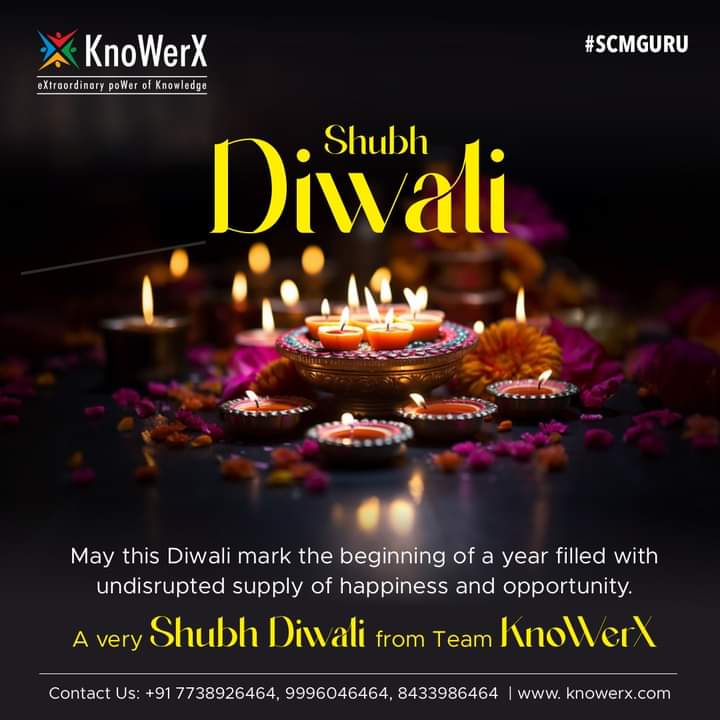 May this #Diwali mark the beginning of a year filled with undisrupted supply of happiness and opportunity 

#SCMGuru #KnoWerX wishes everyone a #ShubhDiwali 

.
.
.
.
.
.
.
#Diwali2023 #happydiwali2023 #HappyDeepavali #scm #scmcourses #supplychainmanagement